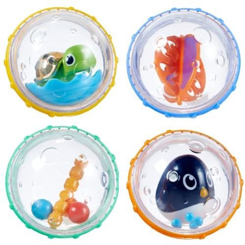 Munchkin Float and Play Bubbles Baby and Toddler Bath Toy, 4 Count