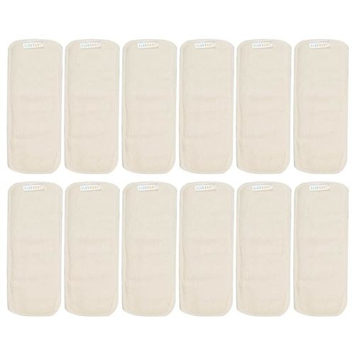 ALVABABY 12PCS Newborn Cloth Diaper Inserts - 4 Layers, Reusable, Overnight 12SMB