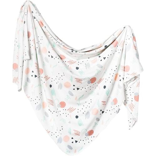 Copper Pearl Large Premium Knit Baby Swaddle Receiving Blanket Bayside