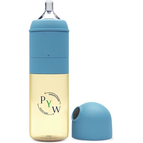 Baby Bottle with Formula Dispenser,Anti-Colic, Instant/Quick-Release, Preload Mixing Baby Bottle (Tinker Blue)