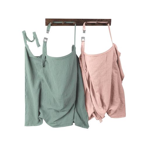 Nursing Cover Up for Breastfeeding - 2 Pack Quick Magnetic Closure Breastfeeding Cover Up for Mom with 100% Cotton Muslin | Nursing Clothes for Breastfeeding | Breastfeeding Essentials