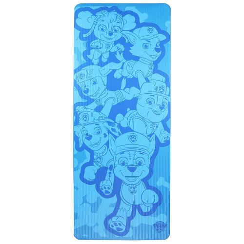 PAW Patrol Group Bones Kids Yoga Mat Non Slip for Boys and Girls, All Purpose, PVC, Fitness and Workout Accessories, Blue, 10 mm