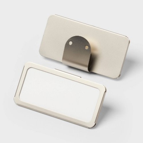 Small Bin Labels 3pk Silver - Brightroom™