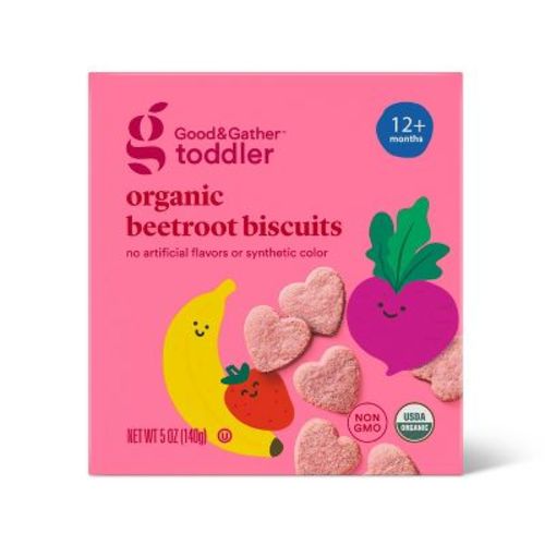 Organic Beetroot Biscuit Toddler Snacks - 5oz/14pk - Good & Gather™