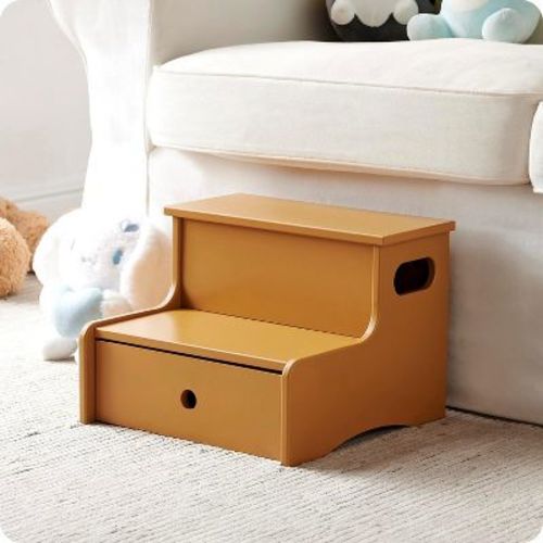 Kings Brand Furniture Wooden Toddler Step Stool for Kids with Storage for Bedroom, Bathroom, Kitchen