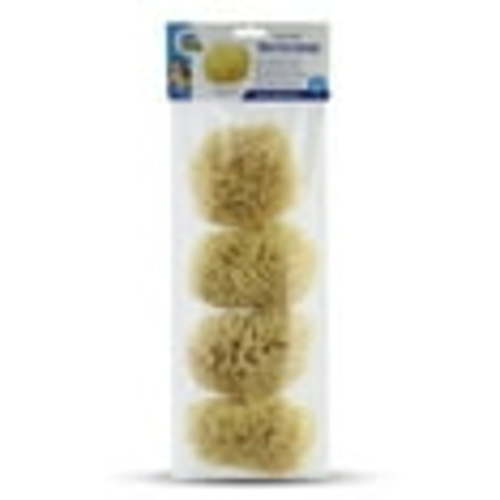 Baby Buddy Natural Baby Bath Sponge 4in Ultra Soft Premium Sea Wool Sponge Soft on Tender Baby Skin, Biodegradable, 4pk