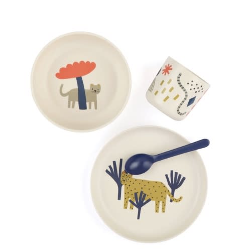 Illustrated Bamboo Kid Set - Leopard