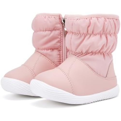 BMCiTYBM Baby Boy Girl Snow Boots Waterproof Winter Warm Booties Nonslip Lightweight Outdoor Shoes for First Walkers 6 9 12 18 24 Months(Infant/Toddler)