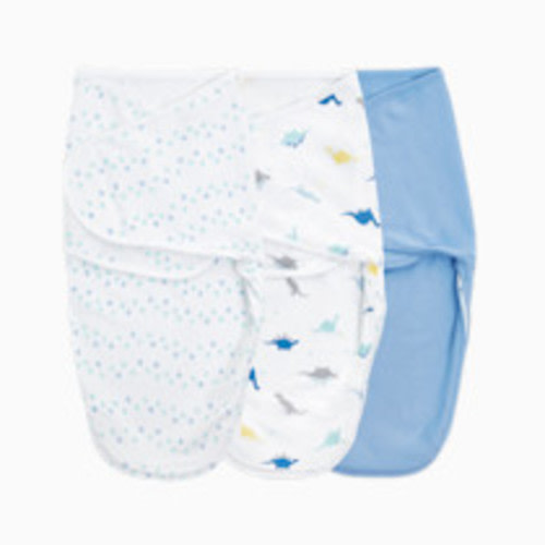 Aden + Anais Essentials Cotton Wrap Swaddles (3 Pack) - Dino Rama, 0-3 Months, 3