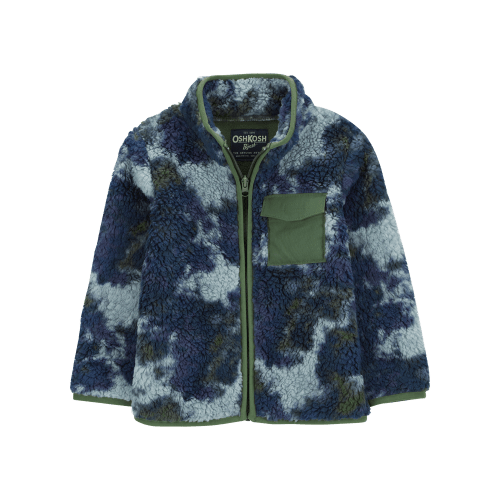 Baby Tie Dye Fleece Knit Jacket - Navy - OshKosh | Carter's