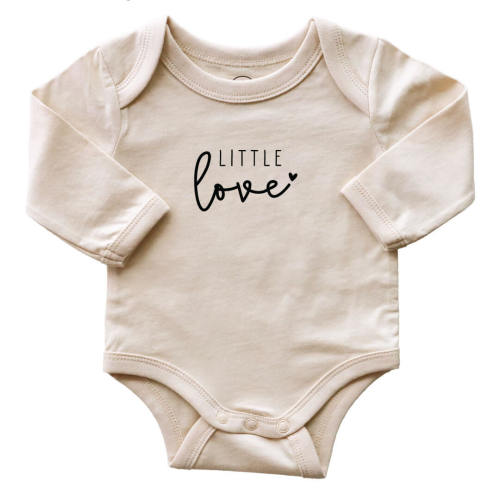 Long Sleeve Graphic Bodysuits | Natural- Newborn size