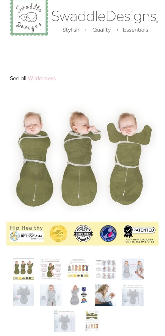 Omni Swaddle Sack with Wrap, color: Green Turtle Please 💚