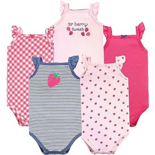 Hudson Baby Unisex Baby Cotton Sleeveless Bodysuits