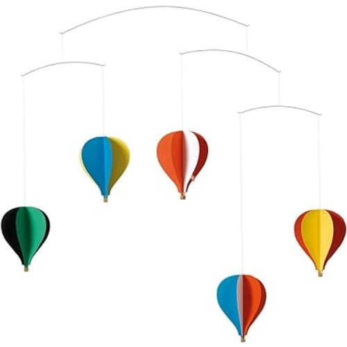 Flensted Mobiles 5 Balloon Hanging Nursery Mobile - 26 Inches - High Quality Cardboard