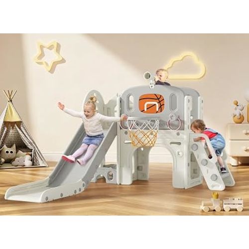 BIERUM 9 in 1 Toddler Slide, Kids Slide for Toddlers Age 1-3 Outdoor Indoor