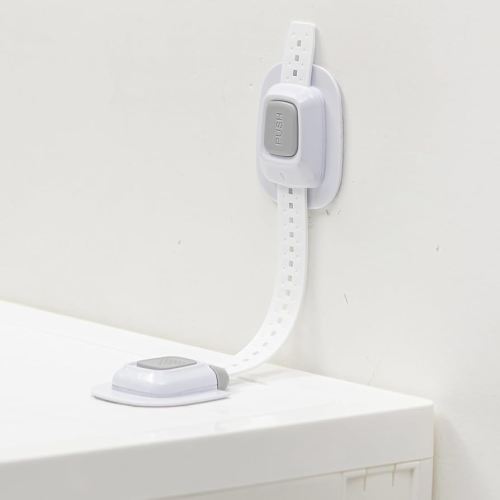 YEYA No Drill Anti tip Furniture Adjustable Straps Wall Anchors for Baby proofing (Upgraded 2P)