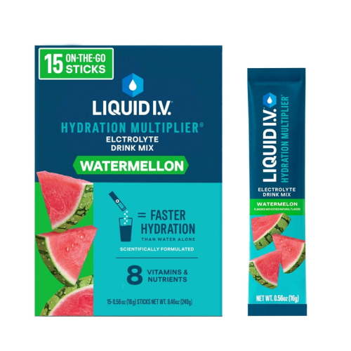 Liquid I.V.® Watermelon Hydration Multiplier® Powdered Electrolyte Drink Mix, 15 Count Packets