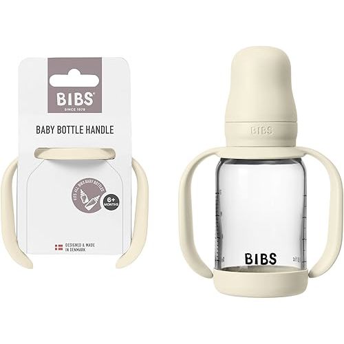 Bibs | Baby Bottle Handle | Easy & Comfortable Grip | Non-Slip Surface | BPA-Free | Dishwasher Safe | BIBS Baby Bottle Accessories | Ages 6+ Months | Ivory