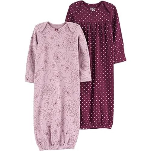 Carter's Baby Girls' 2-Pack Babysoft Sleeper Gowns