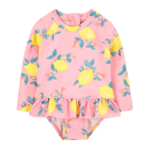 Pink Baby Lemons 1-Piece Rashguard | oshkosh.com