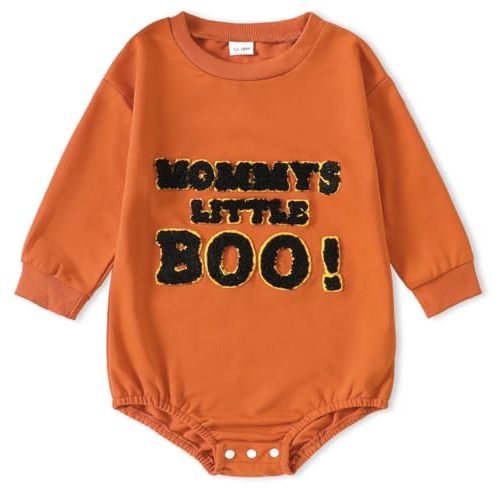 fimaska Halloween Newborn Baby Boy Girl Pumpkin Sweatshirt Romper Infant Long Sleeve Bodysuit Fall Clothes