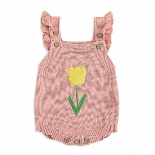 Simplee kids Baby Girls Sunflower Knit Rompers Knit Clothes for Newborn Baby Girls