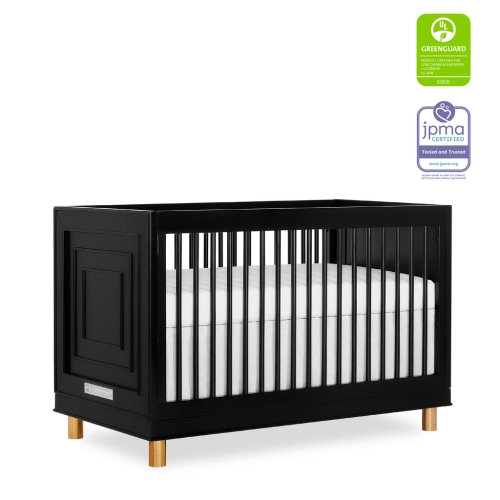Evolur Loft Art Déco Crib in Black