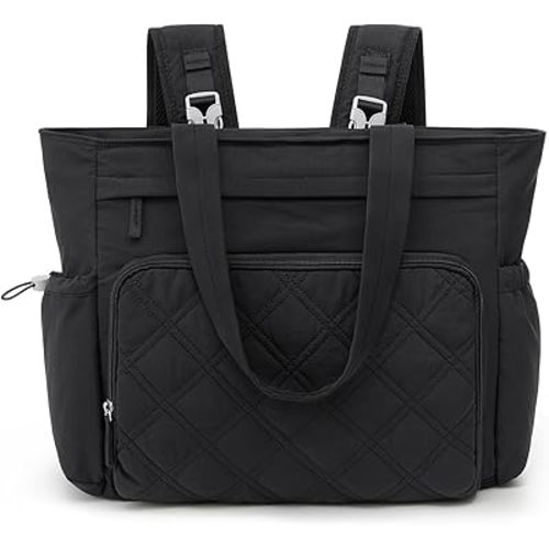 G4Free 3 in 1 Diaper Bag with Insulated Pockets Baby Backpack for Women Men Toddler Diaper Tote with Stroller Buckle Travel Work-Black