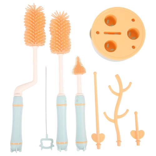 LOLIPPYY Baby Bottle Cleaning Brush Set with Stand, 35x4.3in , Ideal for Bottle Feeding Supplies
