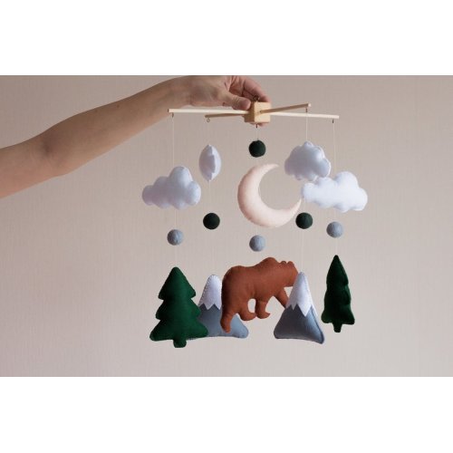 Baby Mobile Woodland Mobile Bear Mobile - Etsy