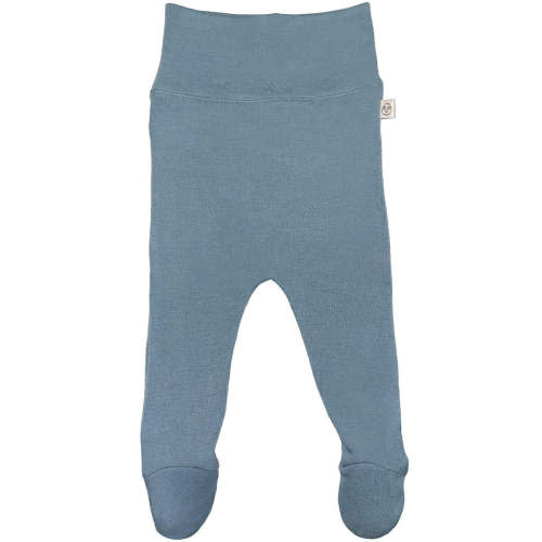 Baby Footed Pants, Merino Wool, Blue, 3-6M