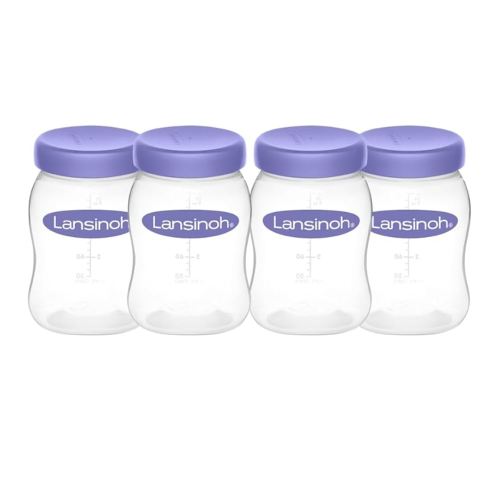Lansinoh Breastmilk Storage Breast Pump Bottles, 4 Count