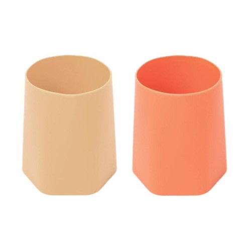 Tiny Twinkle - Silicone Training Cup 2PK - Sand/Coral