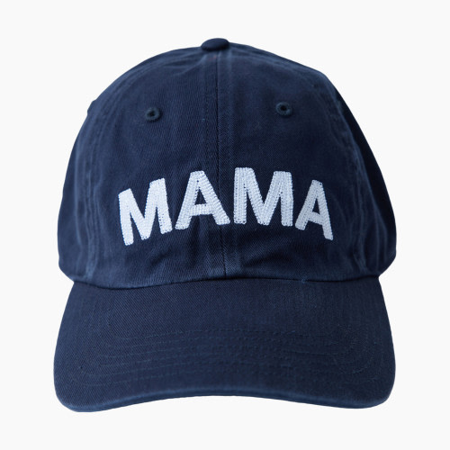 Ingrid and Isabel Mama Baseball Cap - Navy/White Embroidery, One Size