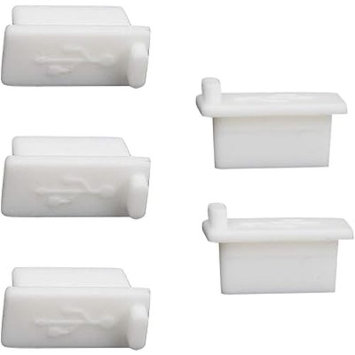 Yoohey 20PCS Silicone USB A Type Female Anti Dust Cover Plug Protector Stopper Cover (White)