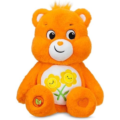 Care Bears 14" Friend Bear Plushie - Medium Size - Orange Plush for Ages 4+ – Perfect Stuffed Animal Holiday, Birthday Gift, Super Soft and Cuddly – Good for Girls and Boys, Collectors