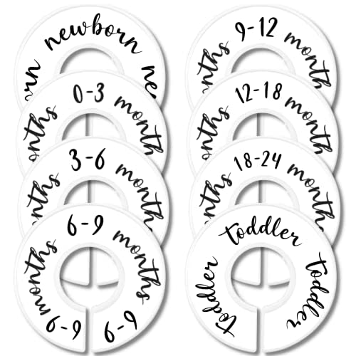 Eli with Love Baby Closet Dividers Set of 8 Size/Age Organizers