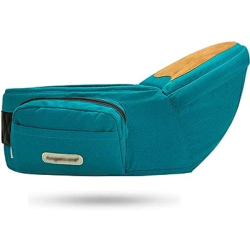 ANGELBB Baby Infant Hip Seat Carrier with Pockets Lightweight Toddler Waist Stool Seat Belt Carrier (Green)