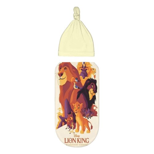 The Lion King newborn swaddle blanket is made of high-quality polyester, which is very soft and skin-friendly, with good warmth retention and elasticity, keeping the baby warm.