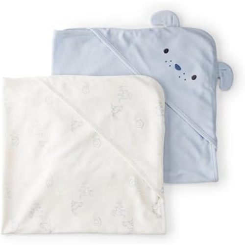 Carter's Baby Hooded Towel (2-pk Ivory/Blue)