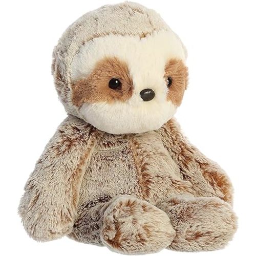 Aurora® Snuggly Sweet & Softer™ Sloth Stuffed Animal - Comforting Companion - Imaginative Play - Brown 9 Inches