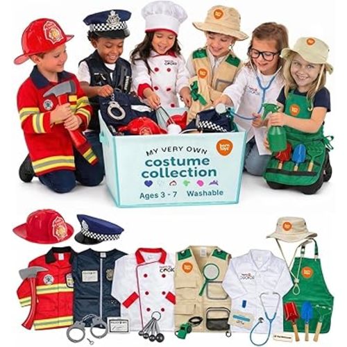 Born Toys Dress Up & Pretend Play Kids Costumes Set Ages 3-7, Washable Kids Dress Up Clothes for Little Girls & Boys