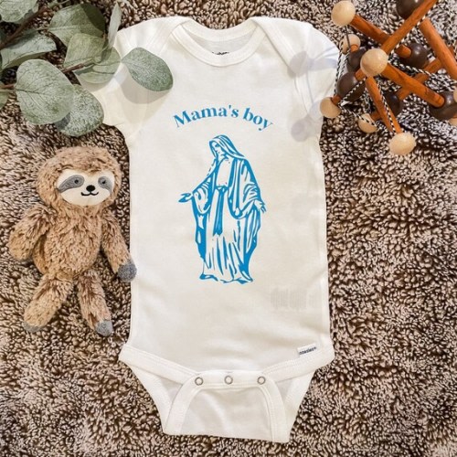 Mama's Boy Baby Onesie and T-shirt Catholic Onesie, T-shirt Catholic Baby Gift Baby Gift Marian Onesie Baptism Gift Mama's Boy - Etsy