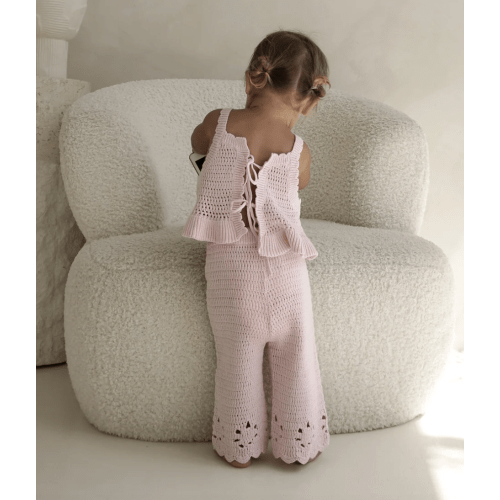 AVA CROCHET TOP - PINK (1 Year)