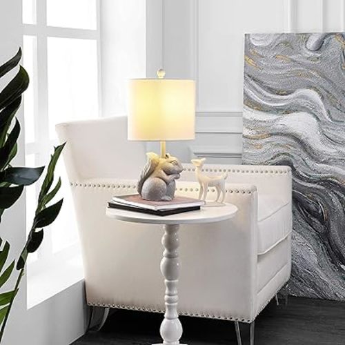 Safavieh Kids Lighting Collection Sunny Squirrel Grey Ceramic 18-inch Bedroom Living Room Home Office Desk Nightstand Table Lamp (LED Bulb Included)