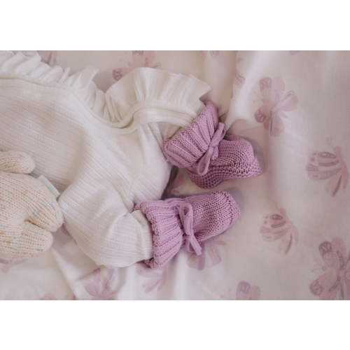 Knitted Booties | Lilac – Little and Fern