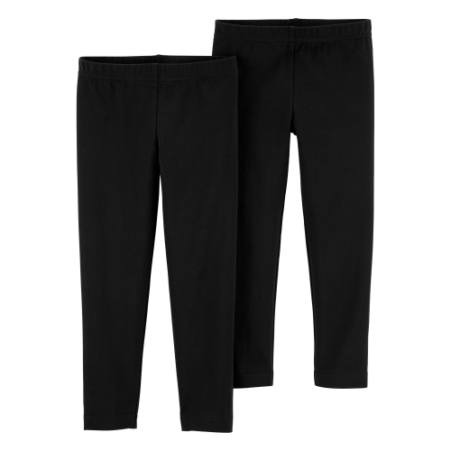Baby 2-Pack Black Cotton Stretch Leggings - Carter's | Carter's