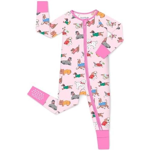 Viscose Derived from Bamboo Baby Footie Pajamas Convertible Newborn Sleeper for Baby Girl Zipper Onesie 0-24M