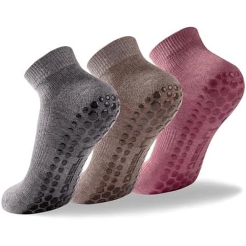 deefly Women Yoga Socks,Non Slip Grip Pilates Socks Unthickened