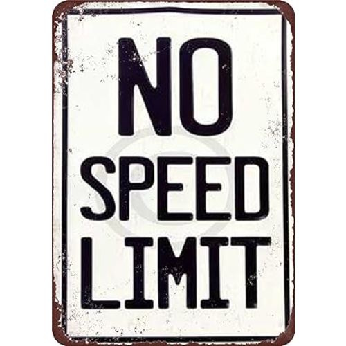 Custom Kraze No Speed Limit Vintage Reproduction Metal Sign 8 x 12